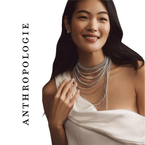 Anthropologie Vieste Rosa Cascade Choker Necklace - Picture 1 of 4